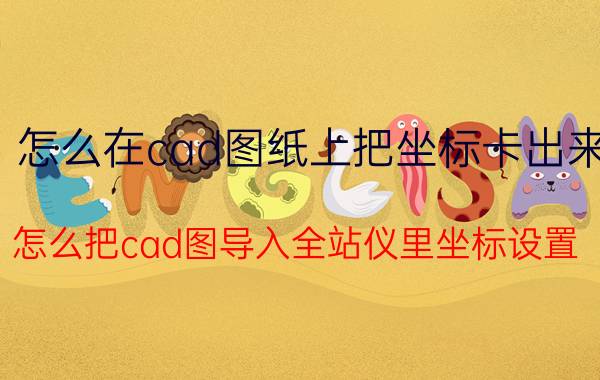 怎么在cad图纸上把坐标卡出来 怎么把cad图导入全站仪里坐标设置？